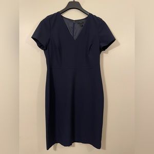 J Crew Navy Classic Sheath Dress for Office Work